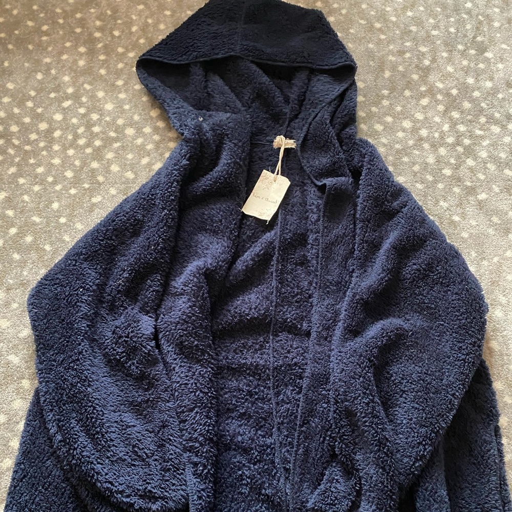 Hem & Thread Warm/Fuzzy Navy Blue Cardigan